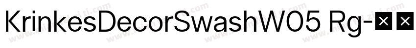 KrinkesDecorSwashW05 Rg字体转换